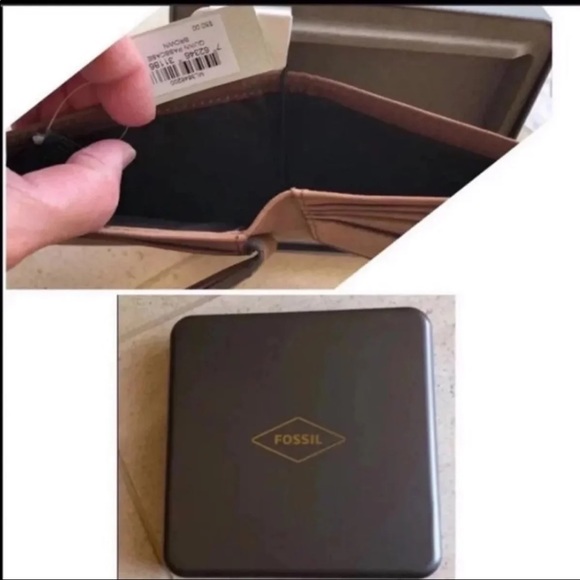 Fossil Tri-Fold MEN’S Leather Wallet - Picture 8 of 8